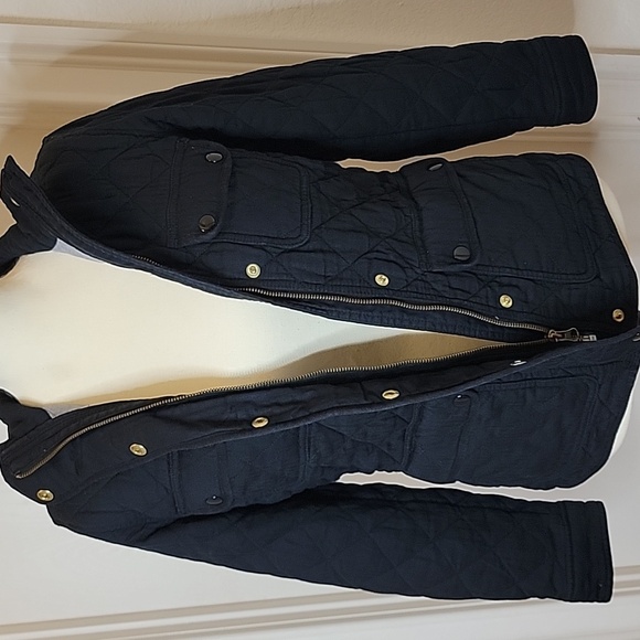 J. Crew Women's Black Mercantile Quilted Field Jacket - Size Petite Small - Picture 6 of 11